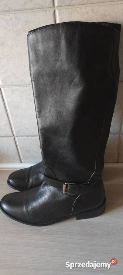 Buty czarne długie z naturalnej skóry Lublin