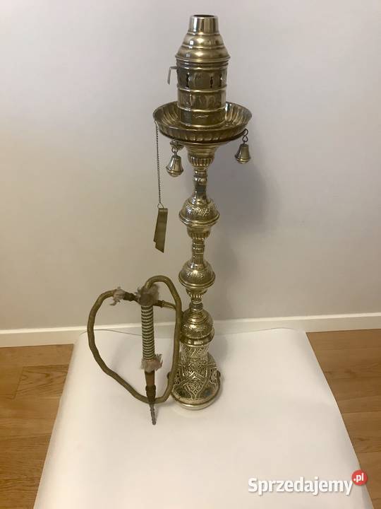 Unikatowa mosiężna fajka wodna Nargile Antyki, Sztuka, Kolekcje