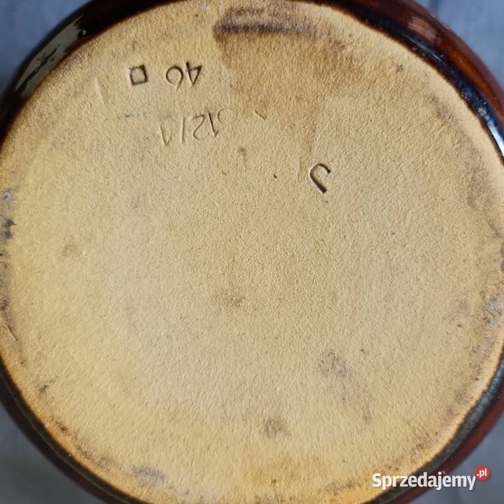 Dzbanek gliniany sygnowany PRL mazowieckie Warszawa