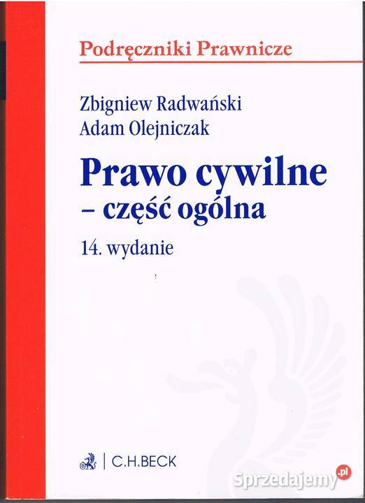 Prawo cywilne część ogólna sprzedam