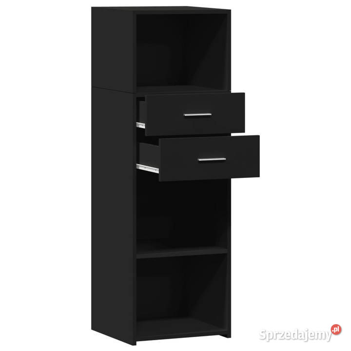 Wysoka szafka czarna 40x425x124 materiał Warszawa