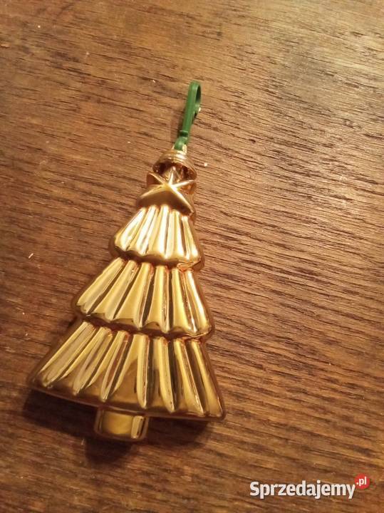Złota choinka zawieszka Boże Narodzenie Vintage Warszawa