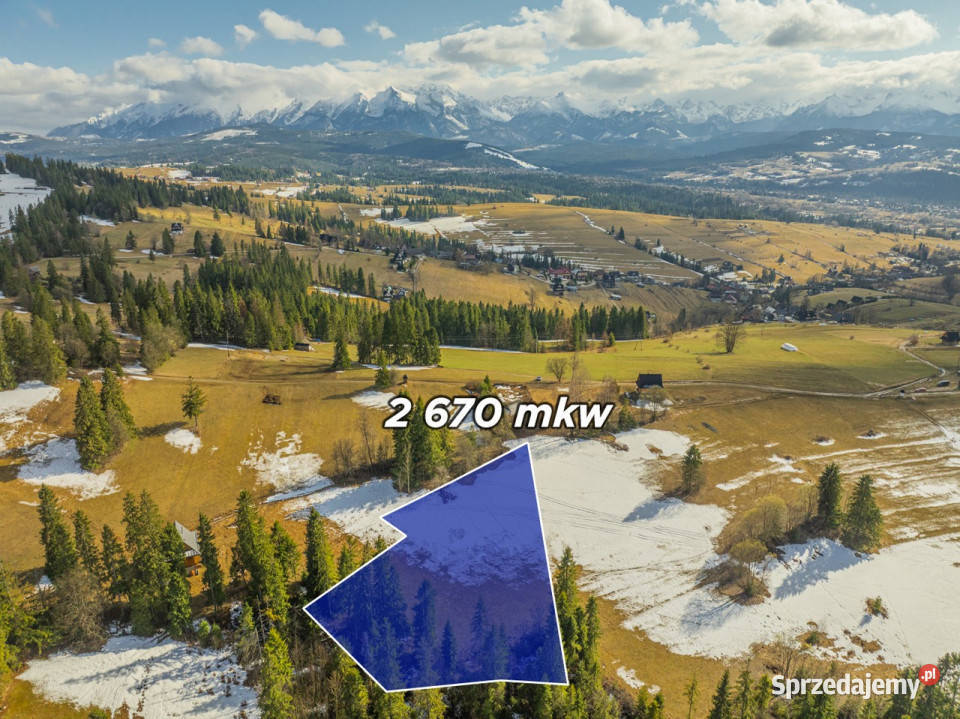 DZIAŁKA Z WIDOKIEM NA TATRY 2670 m rolna