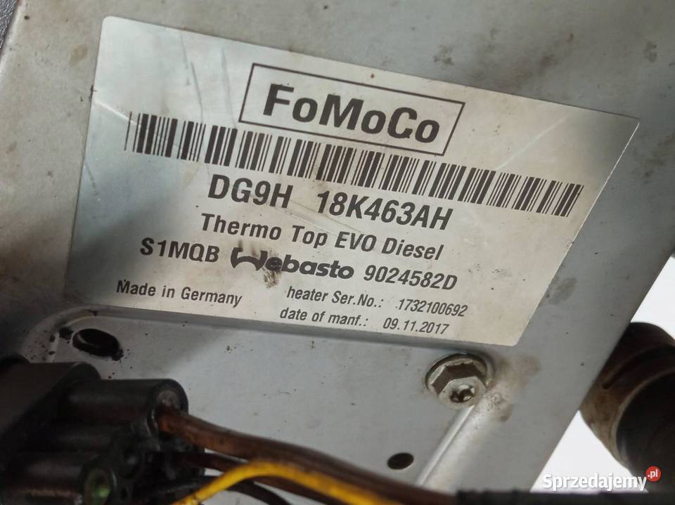 OGRZEWANIE POSTOJOWE DG9H 18K463AH Ford Mondeo świętokrzyskie
