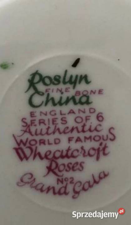 Angielska porcelana kostna ROSLYN Pabianice