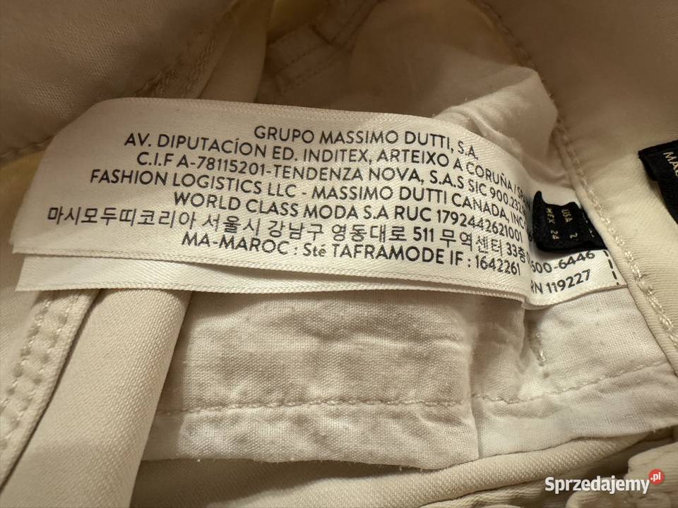 Jeansy damskie XS beżowe Massimo Dutti bawełna sprzedam