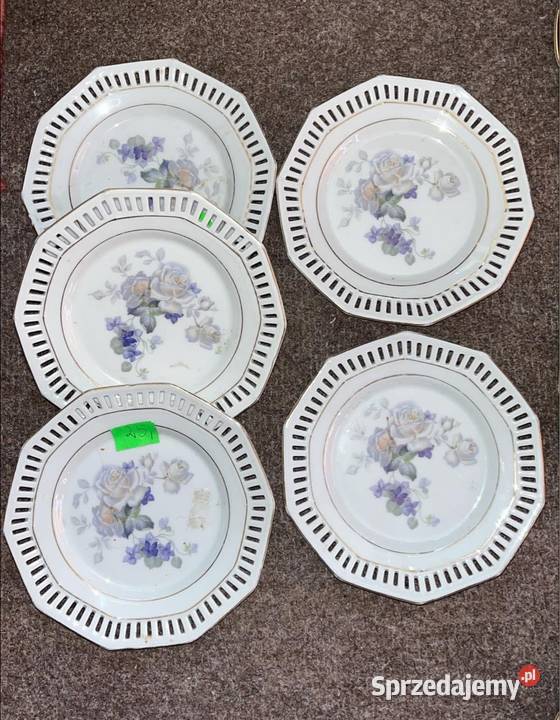 Miseczka z różami Biała porcelana z pasem złota sprzedam