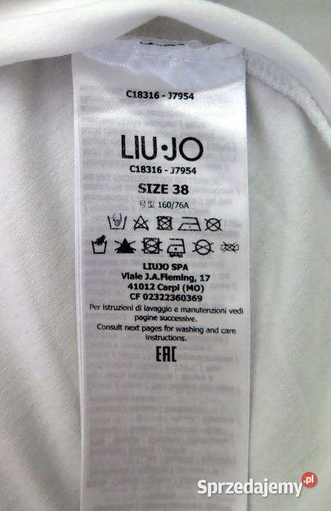 Nowa biała koszulka tshirt Liu Jo Milano r M 38 wielkopolskie Komorniki