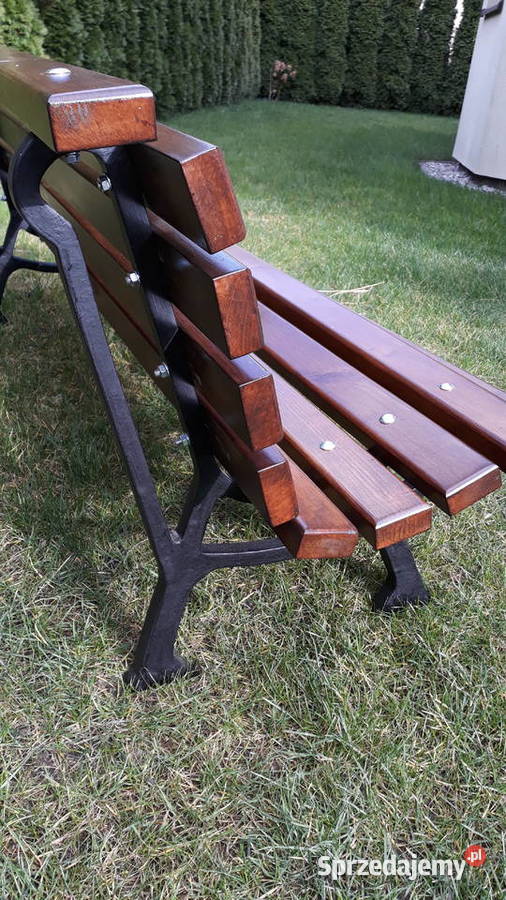 Ławka ogrodowa parkowa nogi żeliwne metal Ożarów Mazowiecki sprzedam