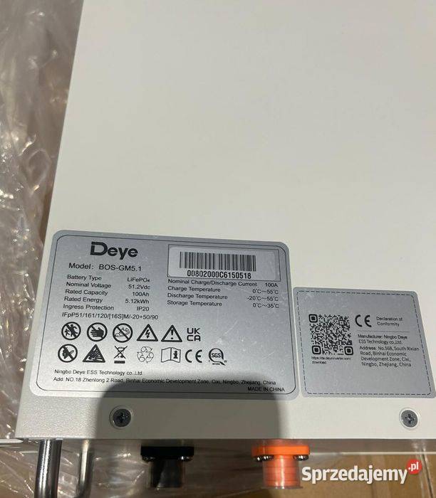 DEYE 1 bateria 512 kWh HV BOSGM51 3999