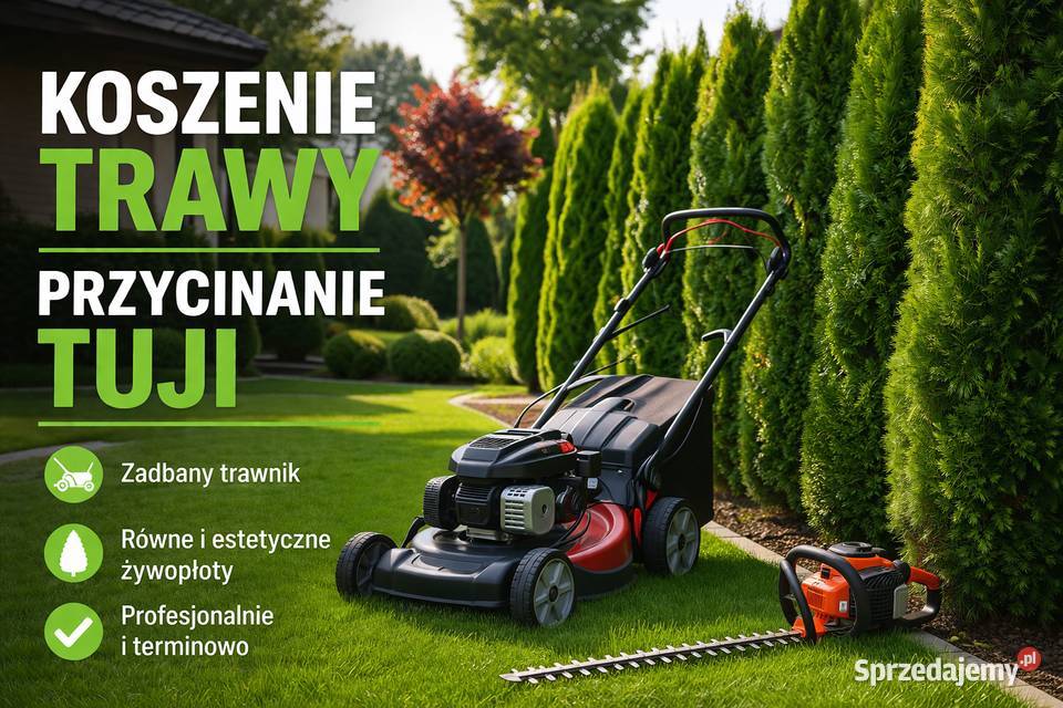Koszenie traw prace porządkowe przecinanie tui Ustrzyki Dolne