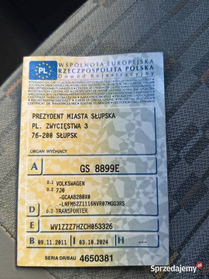 VW T5 2011 bus long hak pomorskie Słupsk