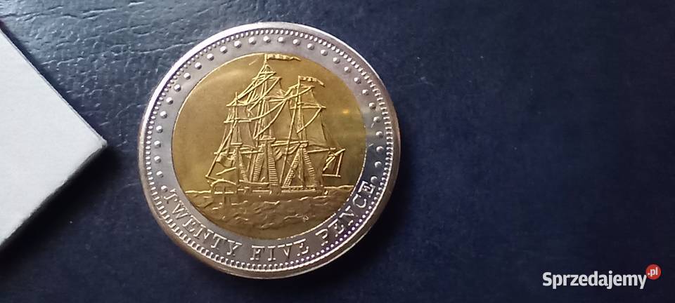 Stare monety 25 pens 2008 Tristan da Cunha Lesko