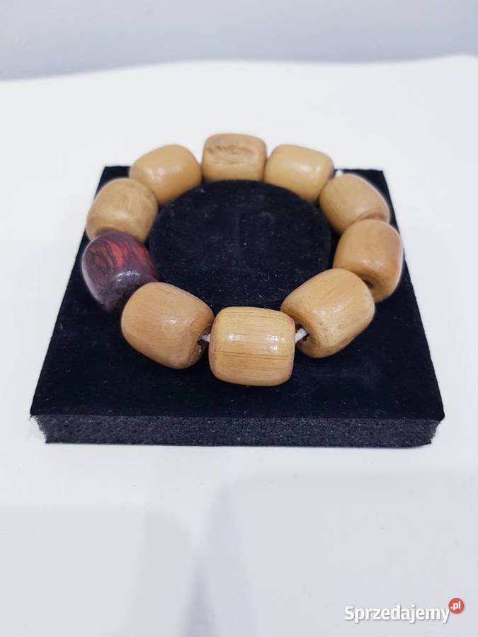 Damska bransoletka z drewnianych koralików sprzedam