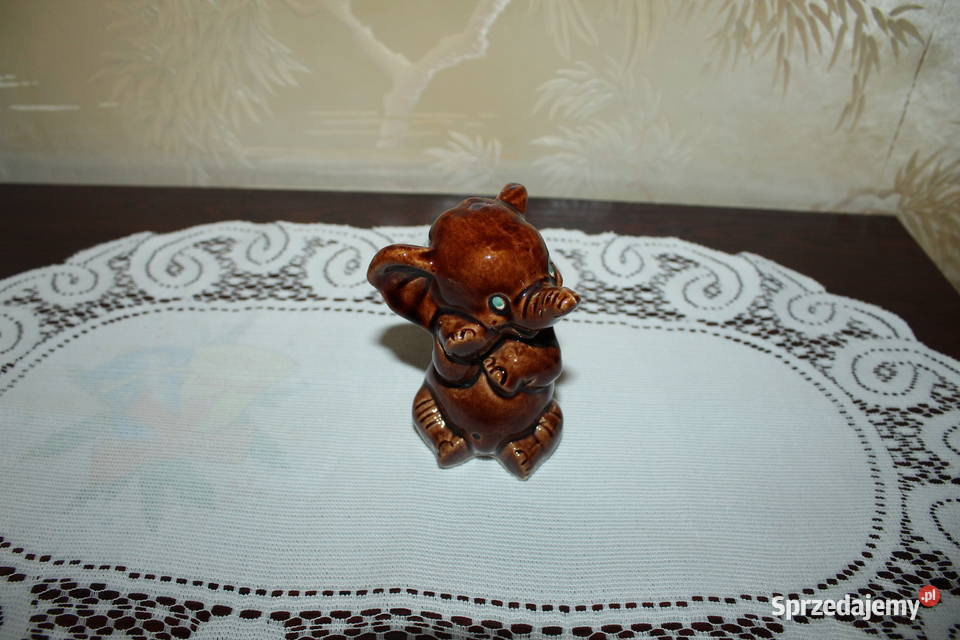 Słonik Porcelit Ceramika metka PRL