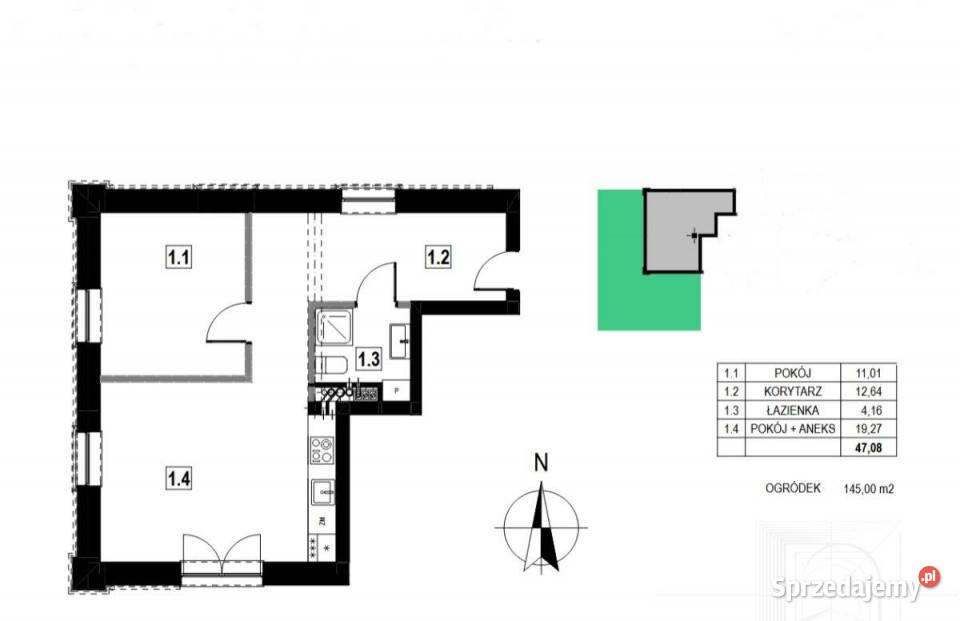 Skała mieszkanie z ogródkiem