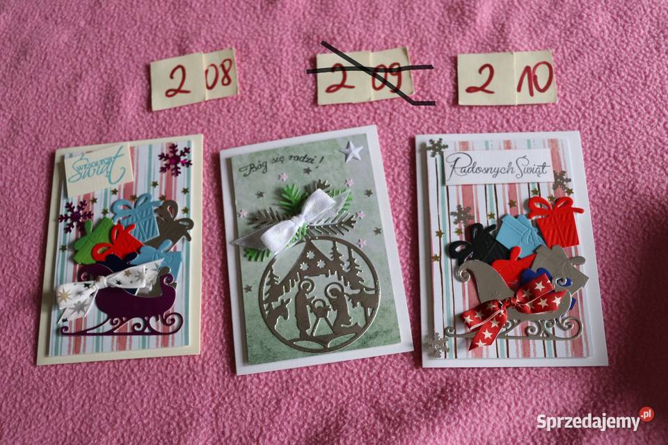 Kartki świąteczne ręcznie robione Wudzyn sprzedam