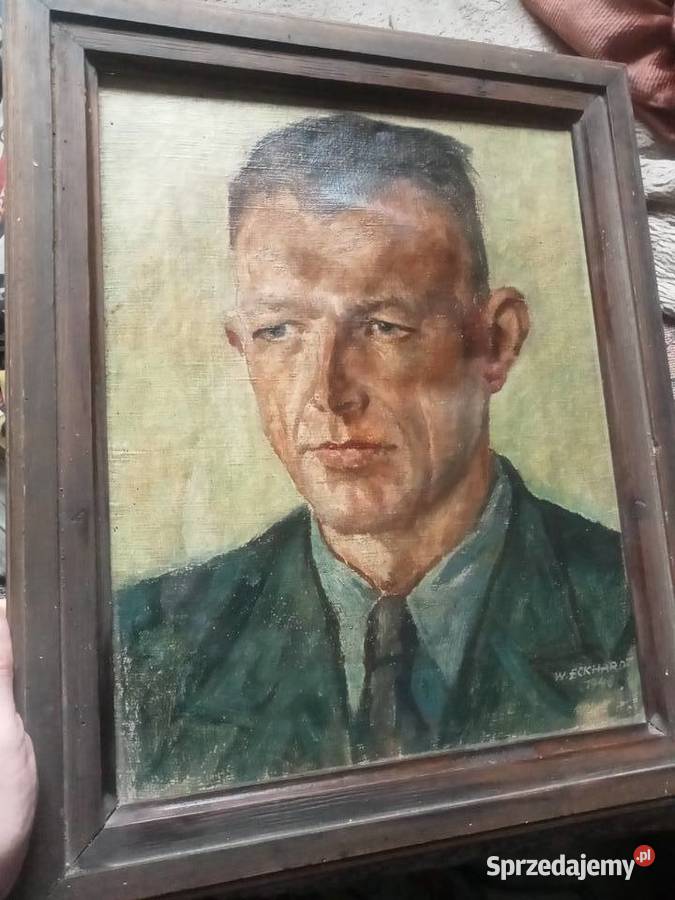 Wilhelm Eckhardt artysta ur1891 Obraz olej Grójec sprzedam
