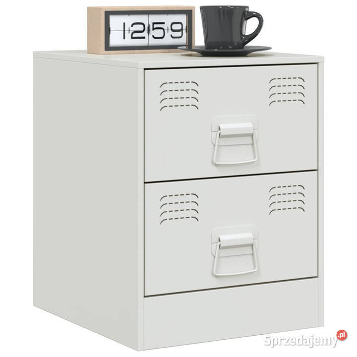 Szafki nocne 2 białe 345x39x44 stal WM841630 Warszawa