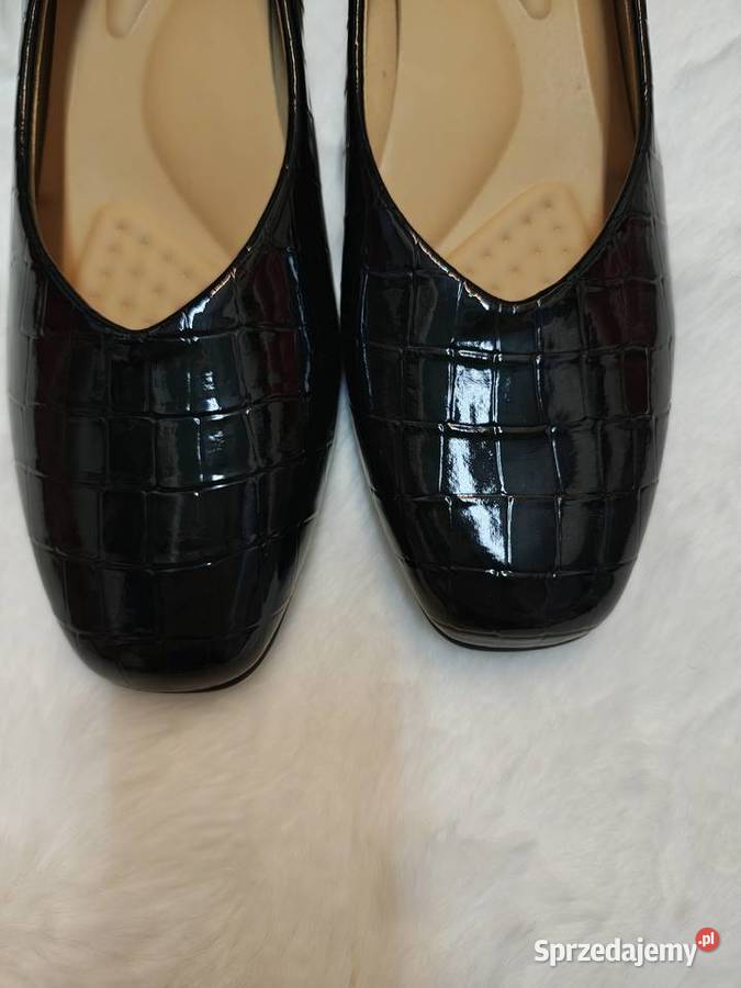 43 Czarne mega wygodne czółenka wieczorowe NOWE skóra ekologiczna Czółenka Kraków