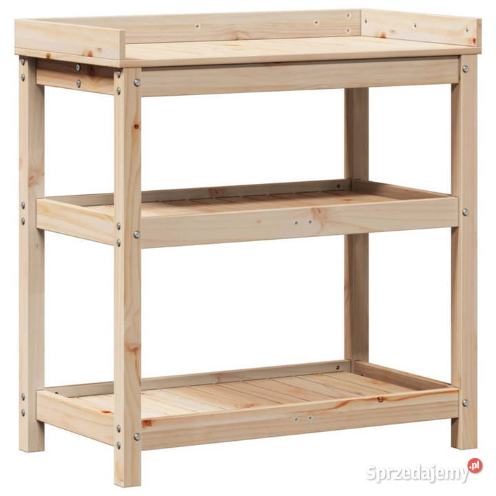 Stolik ogrodniczy z półką 825x45x865 drewno Warszawa