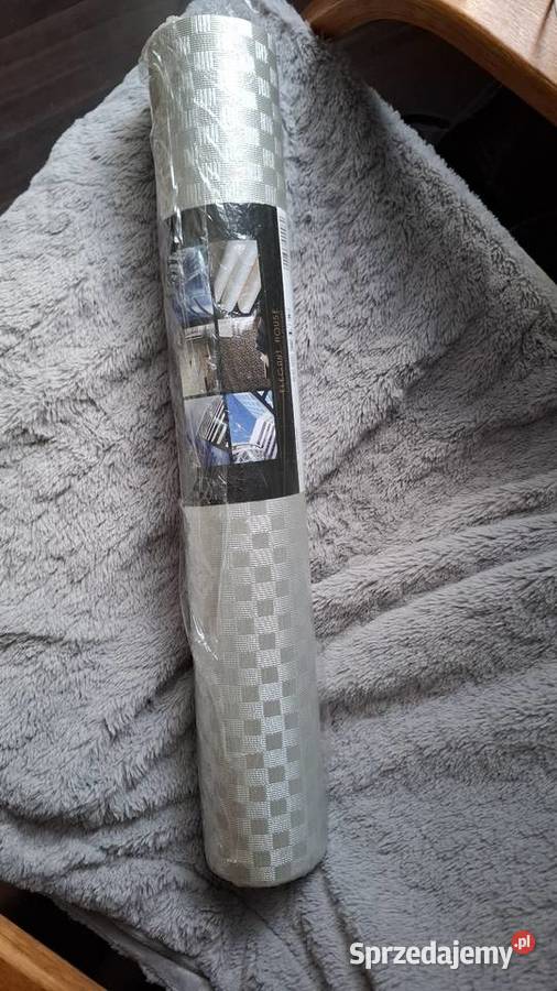 Tapeta winylowa Gucci salon kratka srebrna pasy Bielsko-Biała