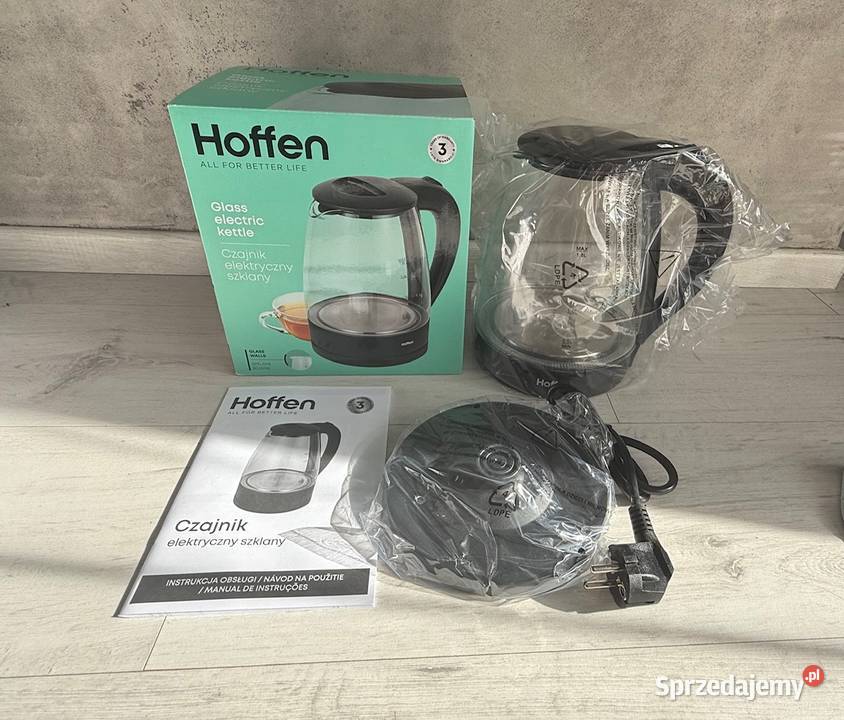 NOWY HOFFEN Szklany czajnik elektryczny 18l łódzkie Łódź