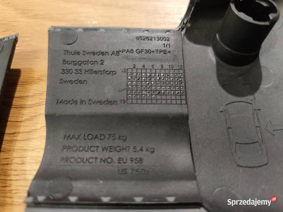 Thule 958 zaślepki nowe blendy Bagażniki mazowieckie Hornówek sprzedam