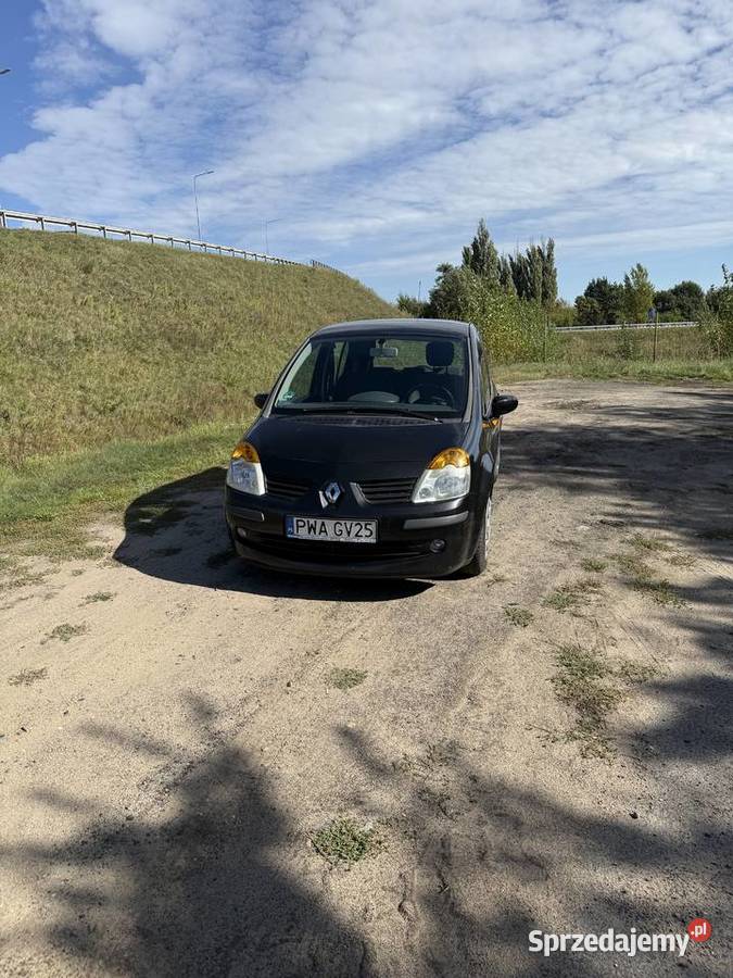 Renault Modus 16 16V 110 2004 r 235 000 Czarny klimatyzacja Błażejewo