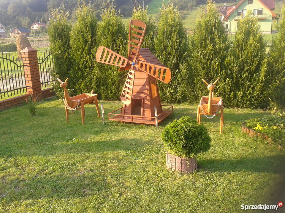 Wiatraki i sarny kwietniki drewno Nowy Sącz
