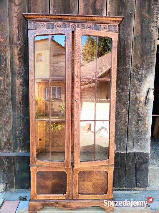 Drewniana szafa biblioteczka z dworku podkarpackie Rzeszów
