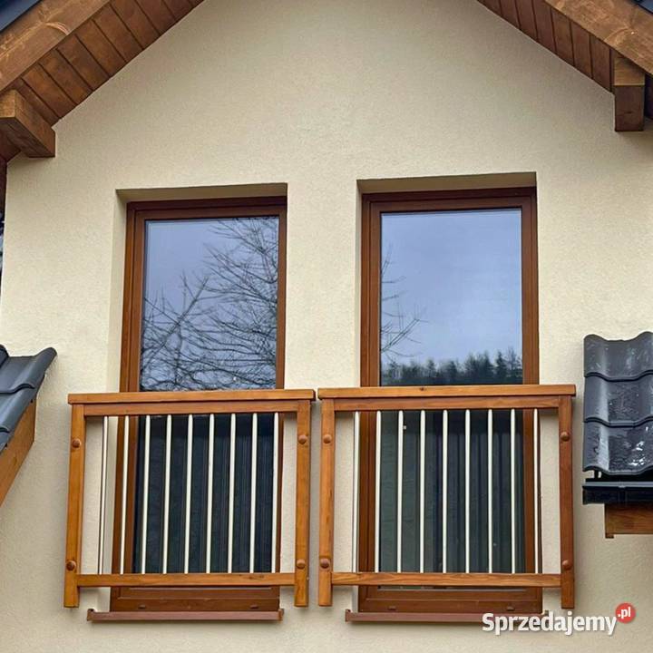 Balustrada Balkon Francuski z Rurkami w Pionie Balustrady i barierki Gdów