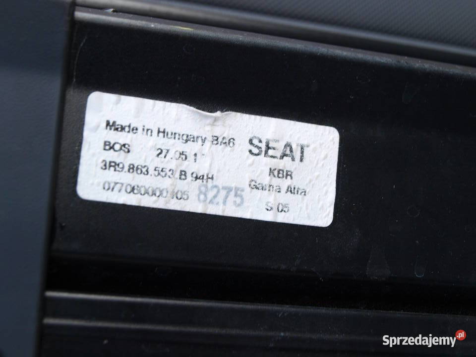 Seat Exeo Kombi roleta bagażnika siatka 2009 Kalisz