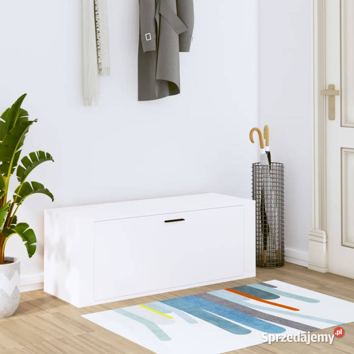 Półka na buty biała 100x35x38 materiał