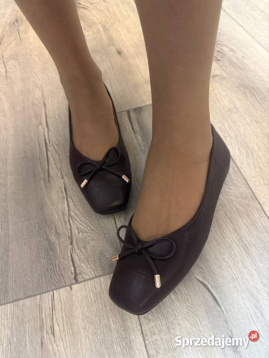 40 Brązowe czekoladowe baleriny wieczorowe Nowe brązowy/beżowy Kraków