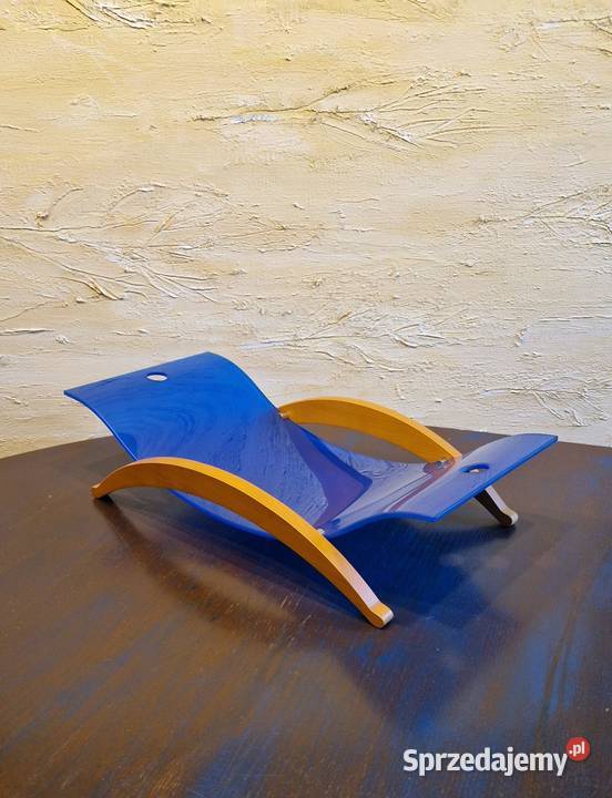 Designerska PATERAPÓŁMISEK włoska Biesse szkło niebieski Lublin