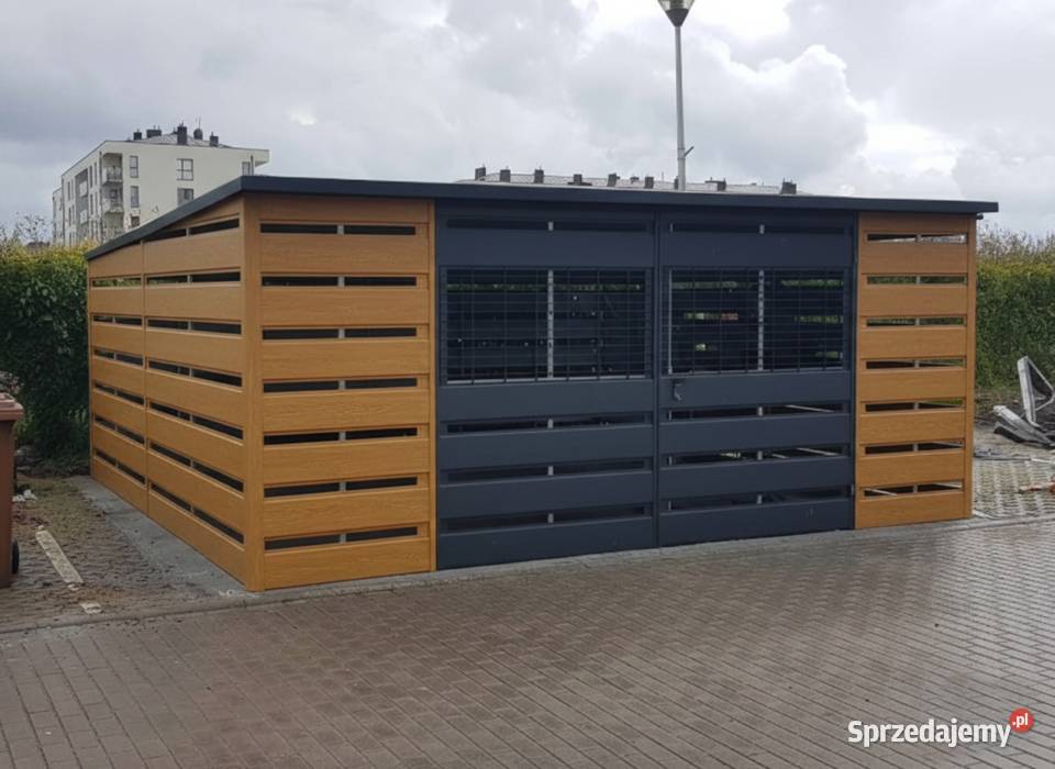 Wiata Śmietnikowa 53 m Drewnopodobna Spad na tył