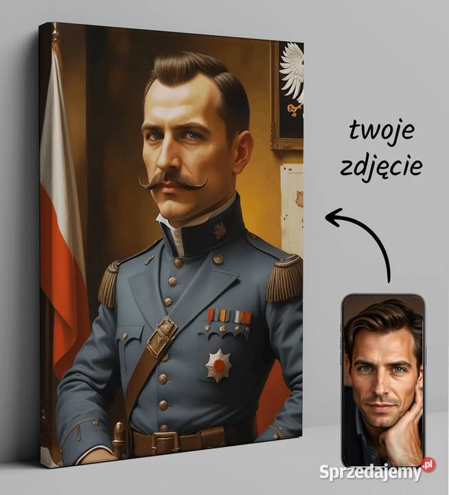 Obraz Portret na płótnie karykatura Józef mazowieckie Warszawa
