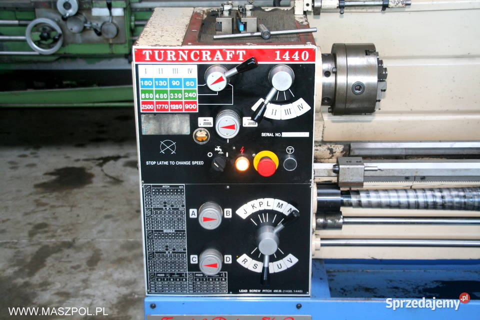 Tokarka uniwersalna TURNCRAFT 1440 x 1000 mm Produkcja łódzkie Głowno