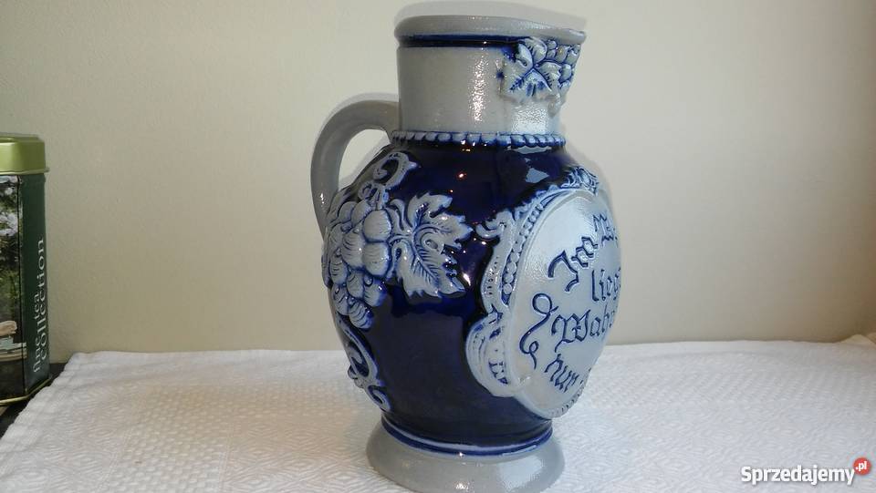 dzbanek dzban ceramiczny poniemiecki kobalt inny kolor pomorskie Gdańsk