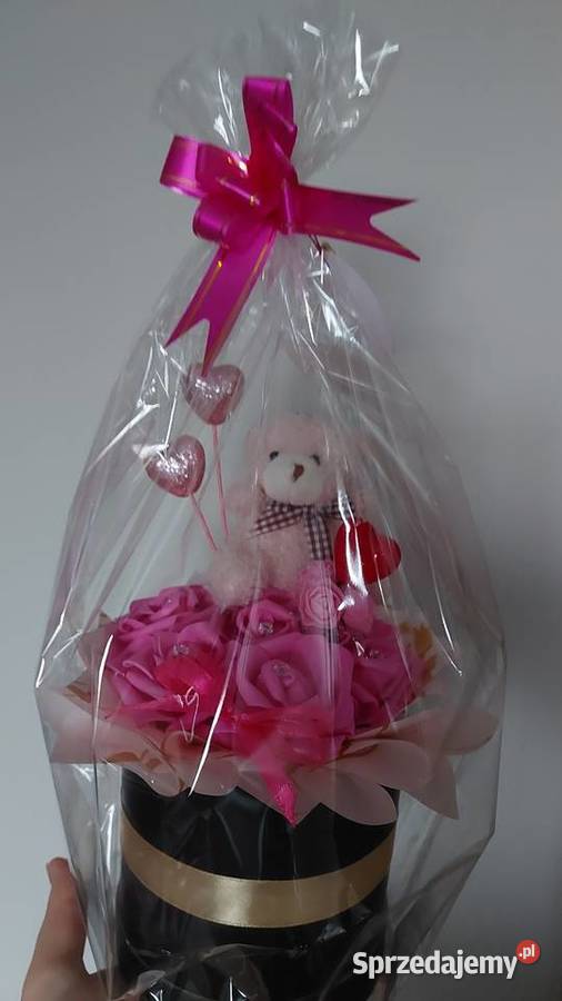 Boks Walentynkowy z misiem I różami Rybnik sprzedam
