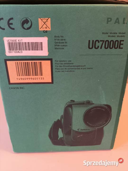 Sprzedam Kamerę Video CANON UC 7000 8 mm wielkopolskie Konin