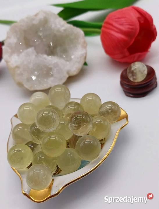 Piękne rzadkie Kule cytrynu naturalnego 15mm 9 Olsztyn