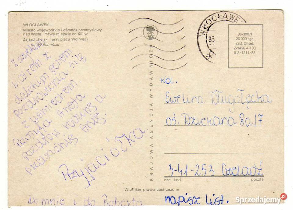 WŁOCŁAWEK ZAJAZD POLSKI POCZTÓWKA świętokrzyskie Krynki