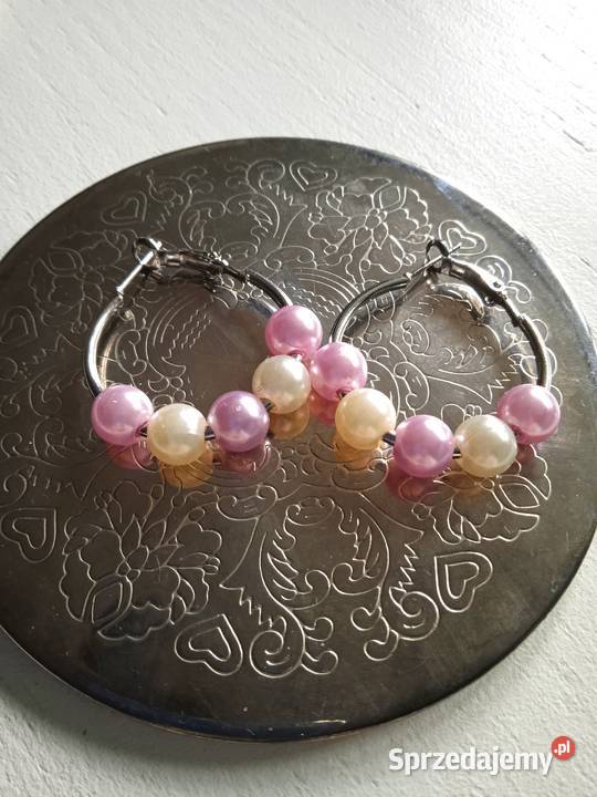 KOLCZYKI KOŁA Z PERŁAMI WYJĄTKOWE