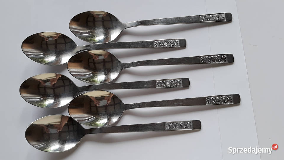 Łyżki obiadowe 2 RÓŻE Gerlach sztućce PRL Dąbrowa Górnicza sprzedam