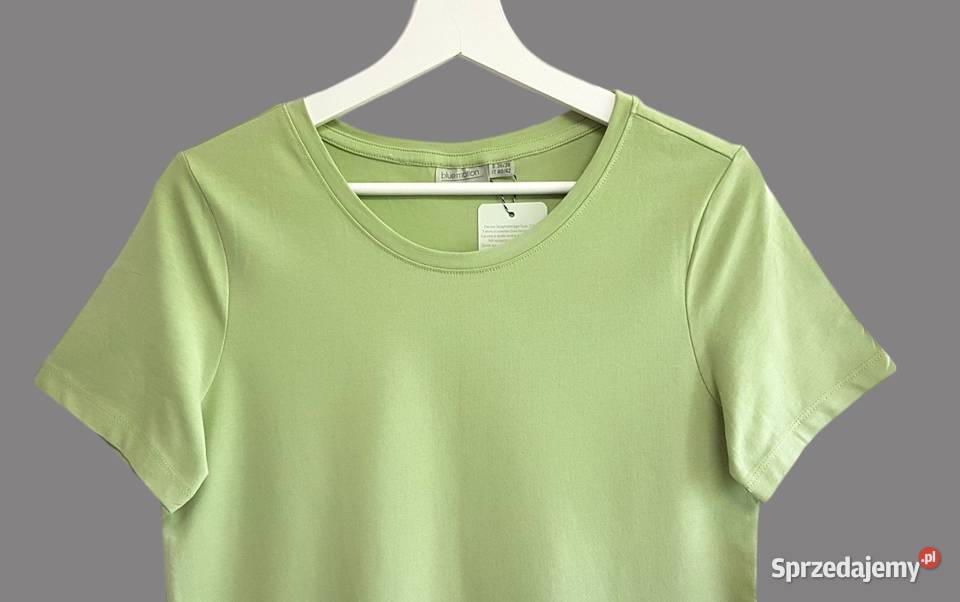 Damska bluzka oliwkowa bawełniana z krótkim Chrzanów