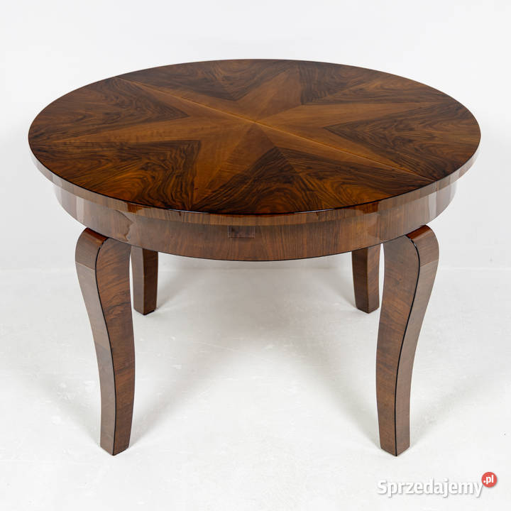 Okrągły Stół Art Deco Rozkładany Polska 19451960 Meble Swarzędz sprzedam