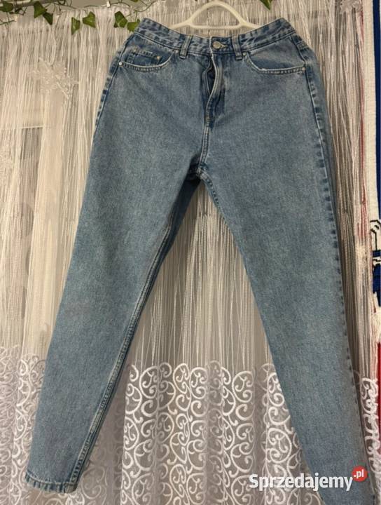 Spodnie mom fit niebieski Spodnie Siedlce