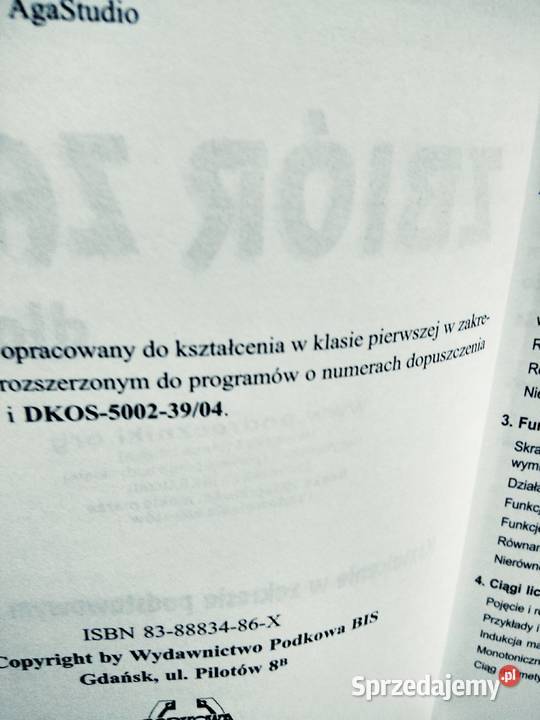 Zbiór zadań klasa 2 Podkowa matura egzaminy Antykwariat mazowieckie Warszawa
